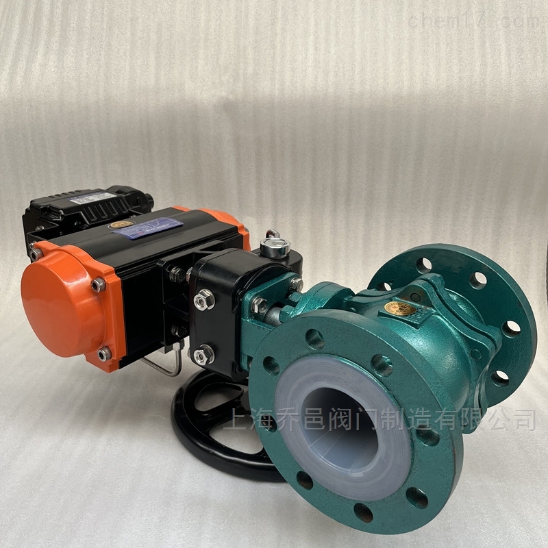 气动V形调节衬氟球阀 气动V形调节衬氟球阀